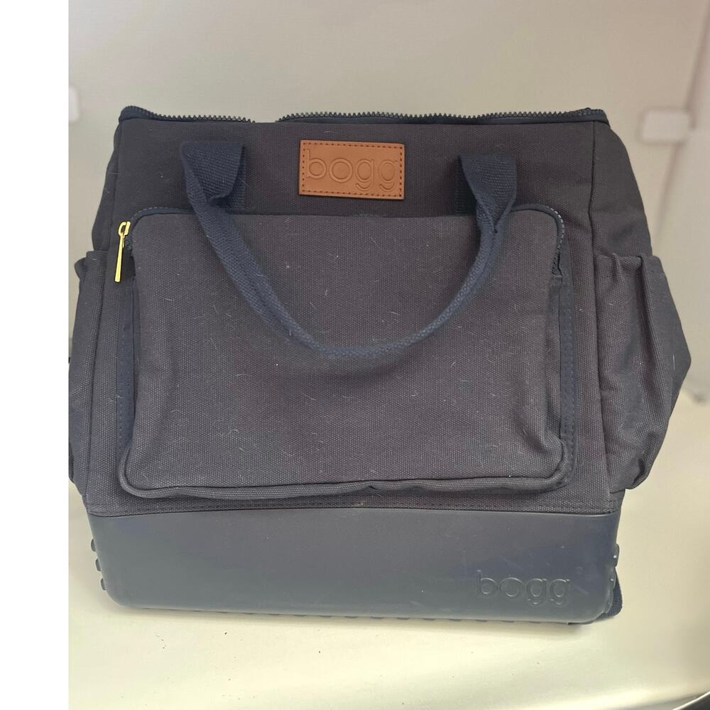 Bogg Bag Canvas Backpack | Navy Blue Backpack with Waterproof Rubber Base
